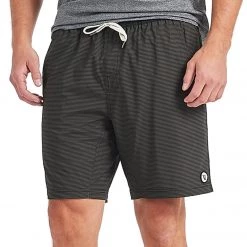 Vuori Men's Kore Yoga Shorts Evergreen Black Stripe CLOTHING