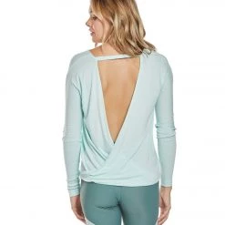 Onzie Drapey V-back Long Sleeve Coverup CLOTHING