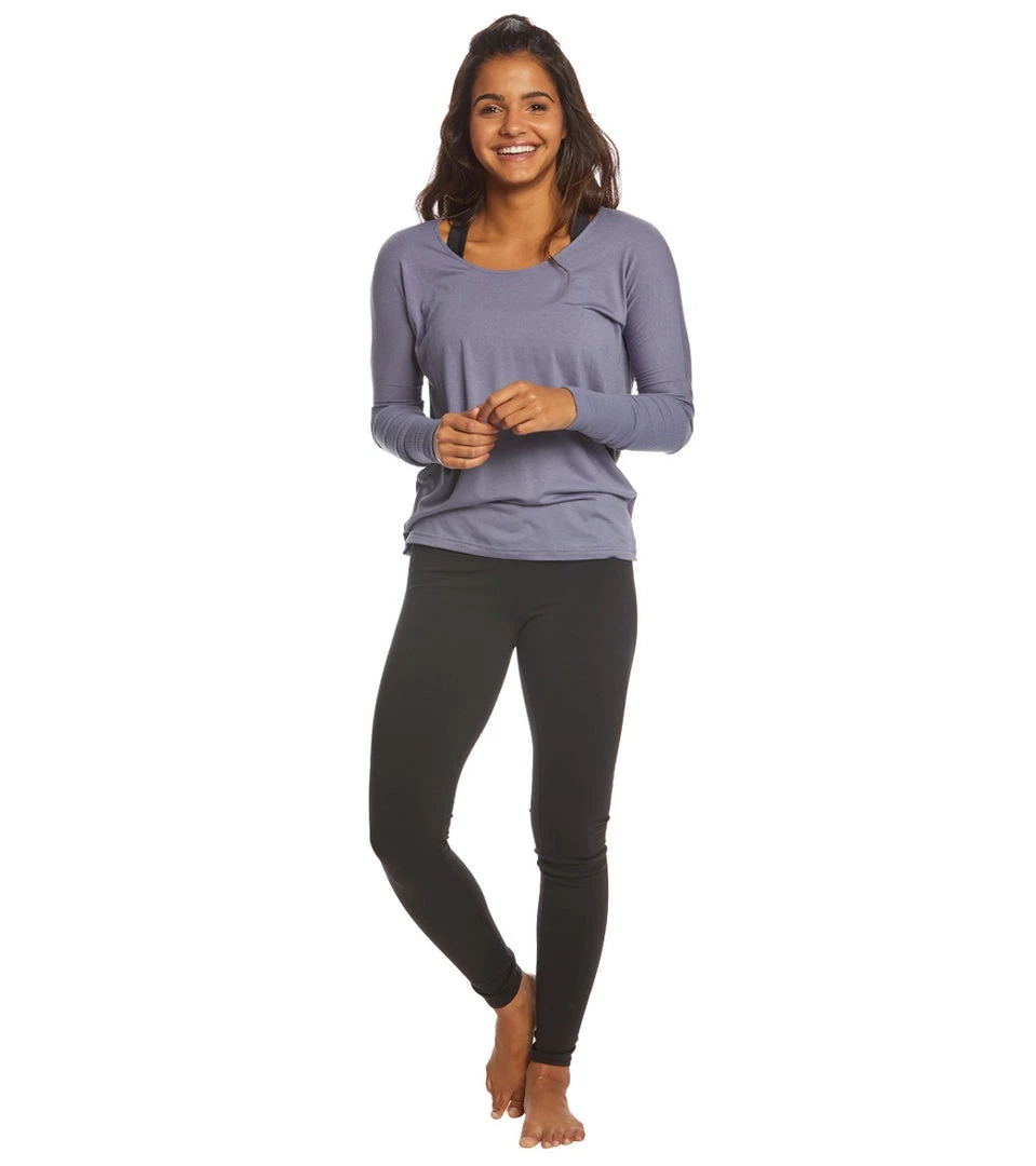 Onzie Drapey V-back Long Sleeve Coverup Slate Blue 6 Onzie Drapey V-back Long Sleeve Coverup Slate Blue