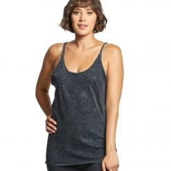 CLOTHING Bella + Canvas Slouchy Workout Tank Top Black Mineral Wash