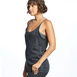 CLOTHING Bella + Canvas Slouchy Workout Tank Top Black Mineral Wash