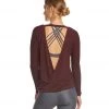 Onzie Drapey V-back Long Sleeve Coverup Heather Burgundy CLOTHING 2 Onzie Drapey V-back Long Sleeve Coverup Heather Burgundy CLOTHING