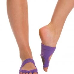 Toesox Releve Half-Toe Yoga Grip Socks Light Purple CLOTHING