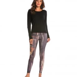 CLOTHING Onzie Drapey V-back Long Sleeve Coverup Black