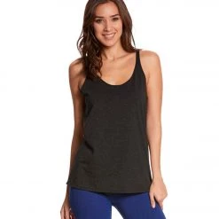 Bella + Canvas Slouchy Workout Tank Top Charcoal-Black Triblend