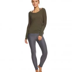 CLOTHING Onzie Drapey V-back Long Sleeve Coverup Moss 11 CLOTHING Onzie Drapey V-back Long Sleeve Coverup Moss