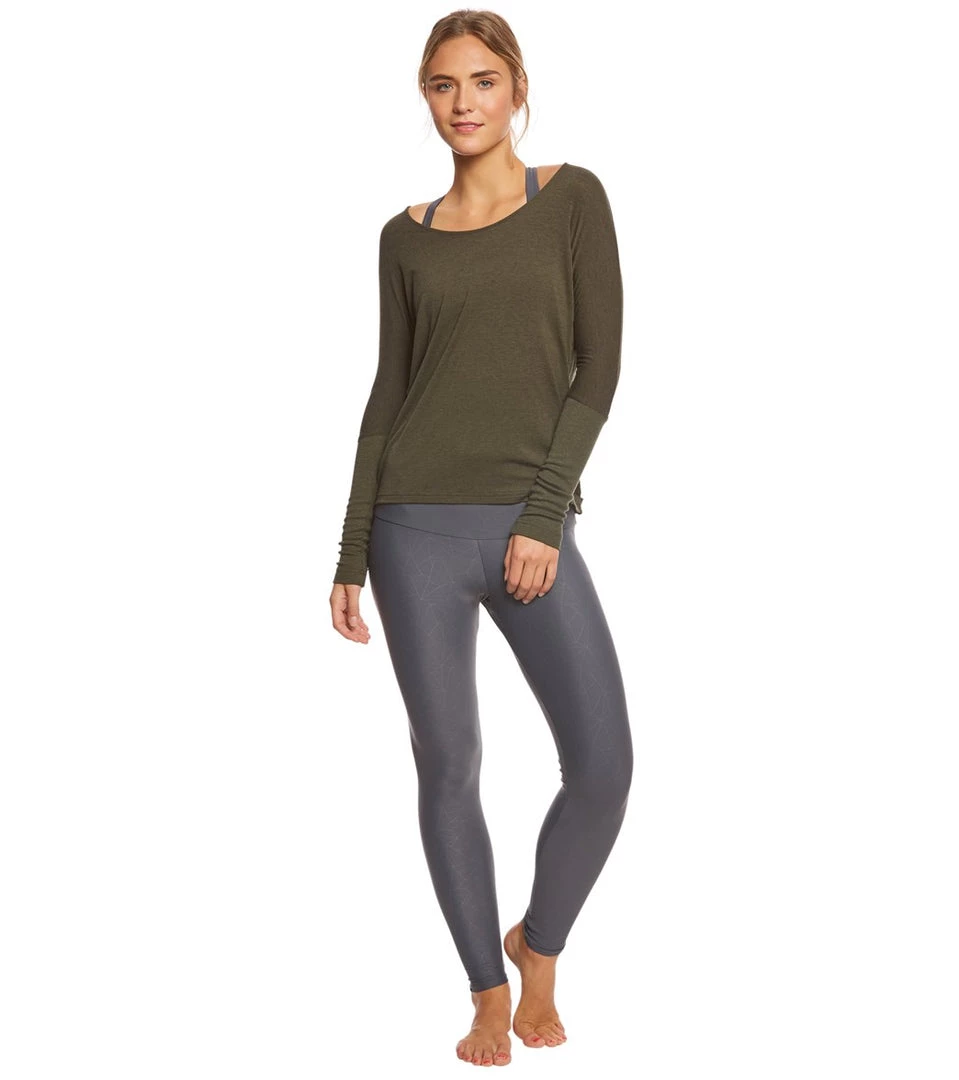 CLOTHING Onzie Drapey V-back Long Sleeve Coverup Moss 6 CLOTHING Onzie Drapey V-back Long Sleeve Coverup Moss