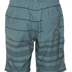 Vuori Men's Kore Yoga Shorts Grey Linen Stripe