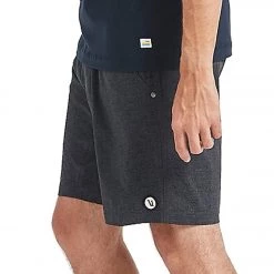 CLOTHING Vuori Men's Kore Yoga Shorts Charcoal Twill Texture