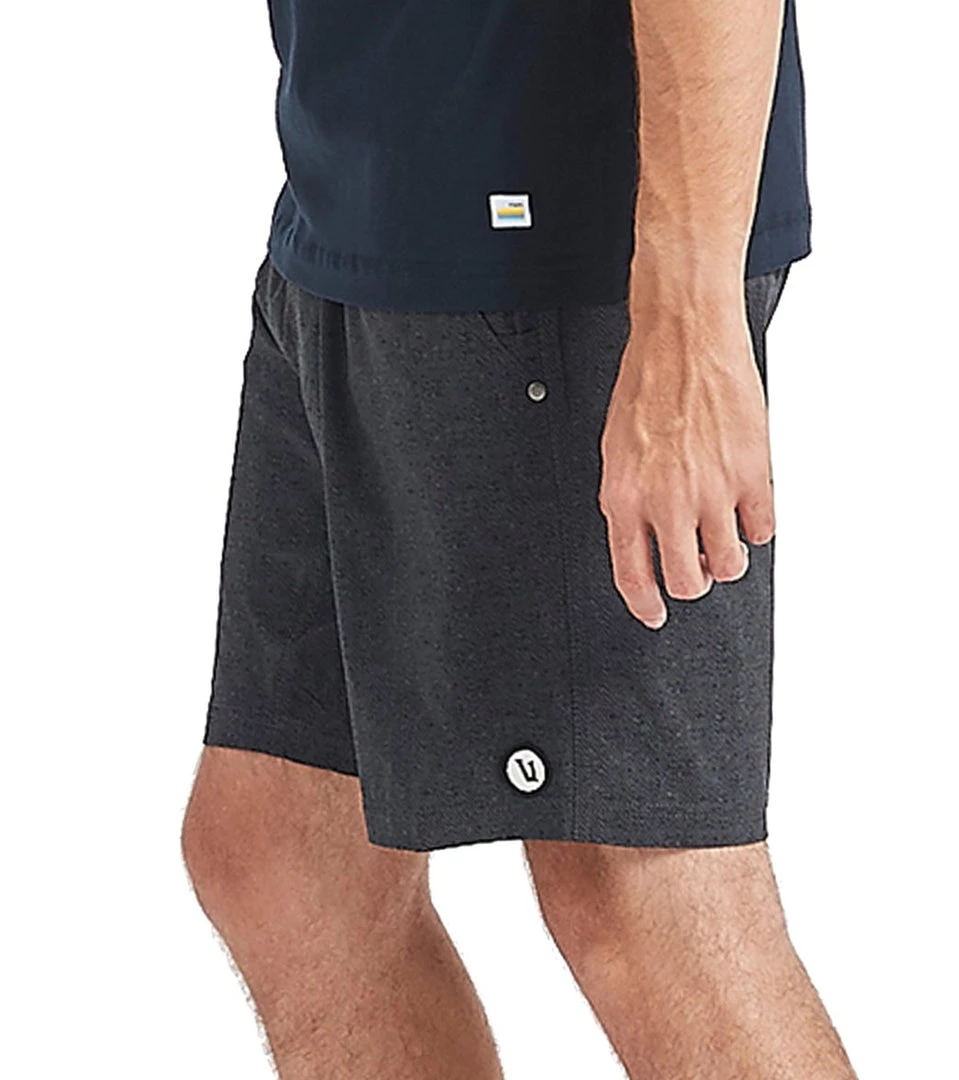 CLOTHING Vuori Men's Kore Yoga Shorts Charcoal Twill Texture 4 CLOTHING Vuori Men's Kore Yoga Shorts Charcoal Twill Texture