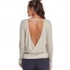 Onzie Drapey V-back Long Sleeve Coverup Taupe 1 Onzie Drapey V-back Long Sleeve Coverup Taupe