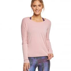 CLOTHING Onzie Drapey V-back Long Sleeve Coverup Blush