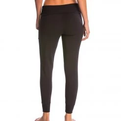 Beyond Yoga Cozy Fleece Foldover Long Sweatpant Joggers Black