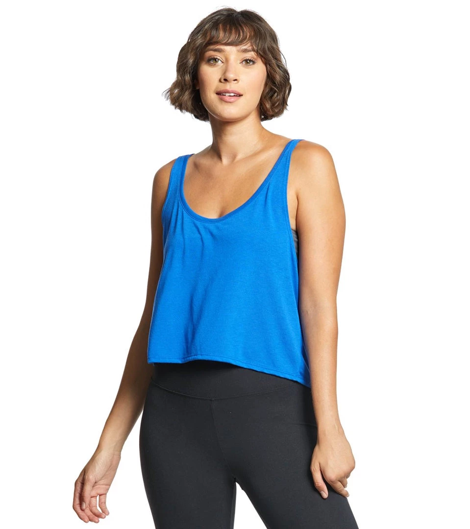 Bella + Canvas Flowy Boxy Workout Tank Top True Blue CLOTHING 3 Bella + Canvas Flowy Boxy Workout Tank Top True Blue CLOTHING