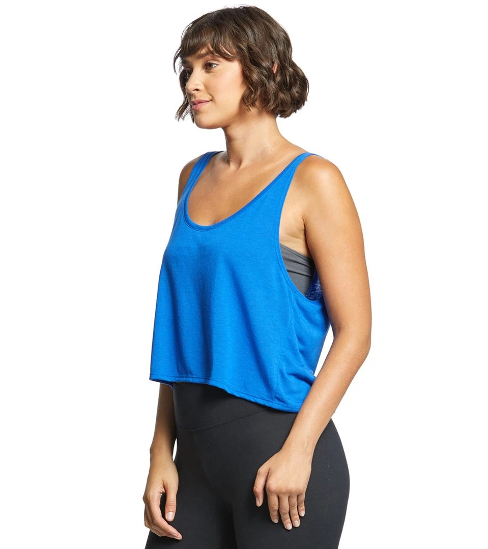 Bella + Canvas Flowy Boxy Workout Tank Top True Blue CLOTHING 4 Bella + Canvas Flowy Boxy Workout Tank Top True Blue CLOTHING
