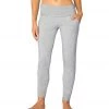 Beyond Yoga Cozy Fleece Foldover Long Sweatpant Joggers Light Heather Gray CLOTHING