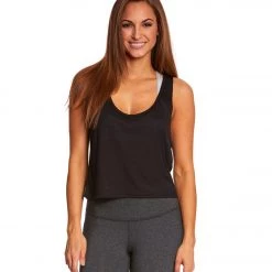Bella + Canvas Flowy Boxy Workout Tank Top Black CLOTHING