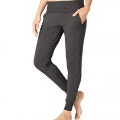 Beyond Yoga Cozy Fleece Foldover Long Sweatpant Joggers Charcoal Heather CLOTHING