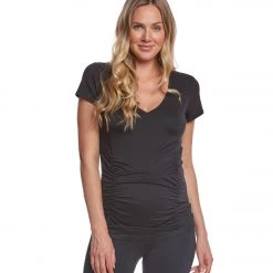 CLOTHING Beyond Yoga: Beyond The Bump Featherweight Spacedye Maternity Tee Black/White 13 CLOTHING Beyond Yoga: Beyond The Bump Featherweight Spacedye Maternity Tee Black/White
