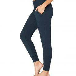 Beyond Yoga Cozy Fleece Foldover Long Sweatpant Joggers Nocturnal Navy