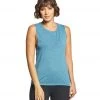 Bella + Canvas Flowy Scoop Workout Muscle Tee Heather Deep Teal CLOTHING