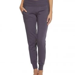 CLOTHING Beyond Yoga Cozy Fleece Foldover Long Sweatpant Joggers Deep Amethyst