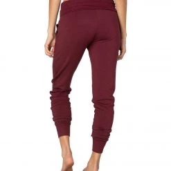 Beyond Yoga Cozy Fleece Foldover Long Sweatpant Joggers Team Burgundy CLOTHING