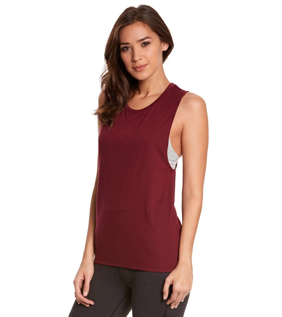 Bella + Canvas Flowy Scoop Workout Muscle Tee Maroon CLOTHING 4 Bella + Canvas Flowy Scoop Workout Muscle Tee Maroon CLOTHING