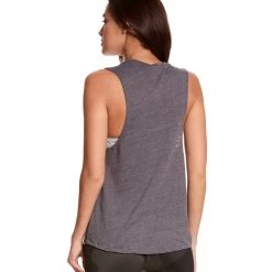Bella + Canvas Flowy Scoop Workout Muscle Tee Asphalt Slub