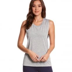 Bella + Canvas Flowy Scoop Workout Muscle Tee Athletic Heather