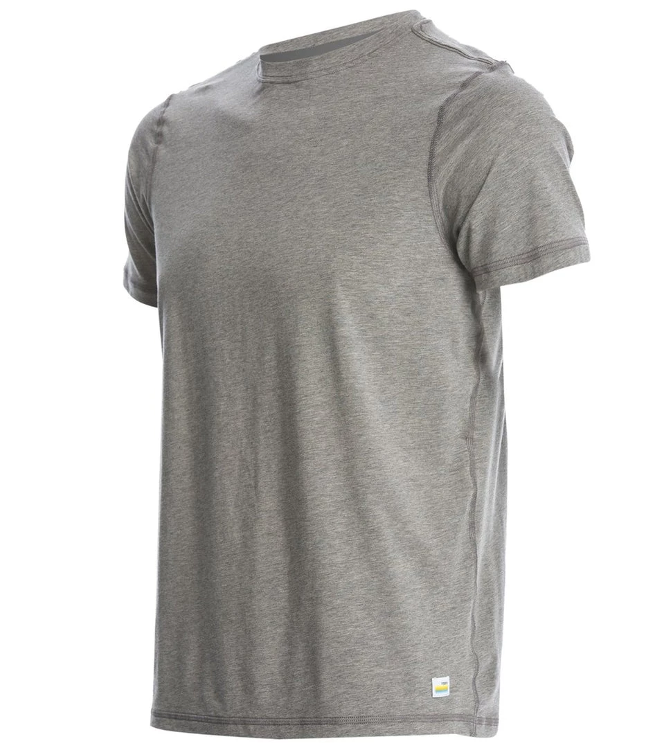 CLOTHING Vuori Men's Tuvalu Stretch Tee Grey Heather 4 CLOTHING Vuori Men's Tuvalu Stretch Tee Grey Heather