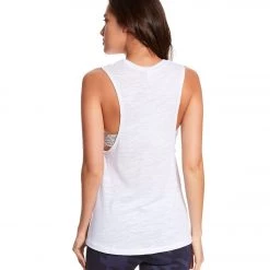 CLOTHING Bella + Canvas Flowy Scoop Workout Muscle Tee White Slub 10 CLOTHING Bella + Canvas Flowy Scoop Workout Muscle Tee White Slub