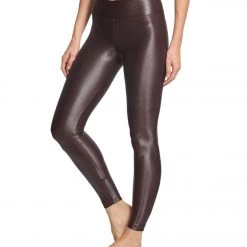 KORAL Lustrous High Rise Yoga Leggings Chocolate