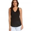 Bella + Canvas Flowy V-Neck Workout Tank Top Black
