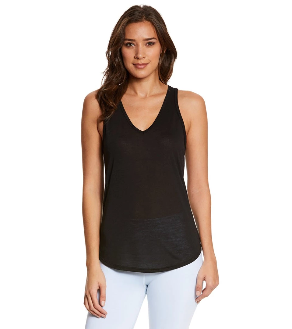 Bella + Canvas Flowy V-Neck Workout Tank Top Black 3 Bella + Canvas Flowy V-Neck Workout Tank Top Black
