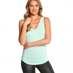 Bella + Canvas Flowy V-Neck Workout Tank Top Mint