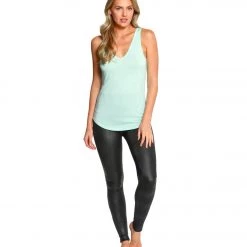 Bella + Canvas Flowy V-Neck Workout Tank Top Mint