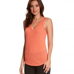 CLOTHING Bella + Canvas Flowy V-Neck Workout Tank Top Coral
