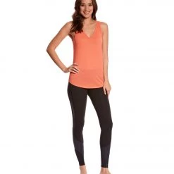 CLOTHING Bella + Canvas Flowy V-Neck Workout Tank Top Coral