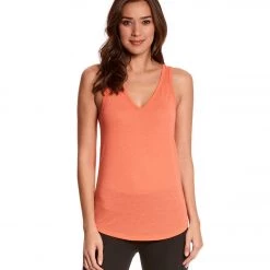 CLOTHING Bella + Canvas Flowy V-Neck Workout Tank Top Coral