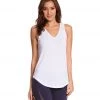 Bella + Canvas Flowy V-Neck Workout Tank Top White