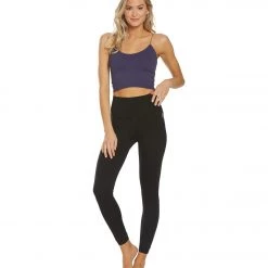 Free People Seamless Skinny Strap Crop Top Hawaiian Blue CLOTHING