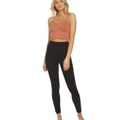 CLOTHING Free People Seamless Skinny Strap Crop Top Copper