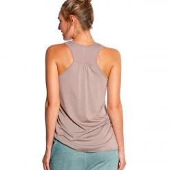 Bella + Canvas Flowy Racerback Workout Tank Top Pebble Brown CLOTHING