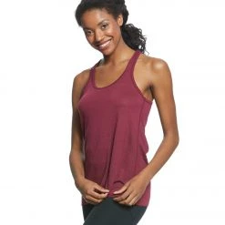 Bella + Canvas Flowy Racerback Workout Tank Top Maroon CLOTHING