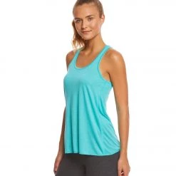 CLOTHING Bella + Canvas Flowy Racerback Workout Tank Top Teal