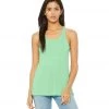 Bella + Canvas Flowy Racerback Workout Tank Top Mint CLOTHING