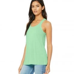 Bella + Canvas Flowy Racerback Workout Tank Top Mint CLOTHING