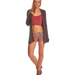 Free People Seamless Skinny Strap Crop Top Red CLOTHING