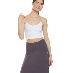 Free People Seamless Skinny Strap Crop Top White CLOTHING